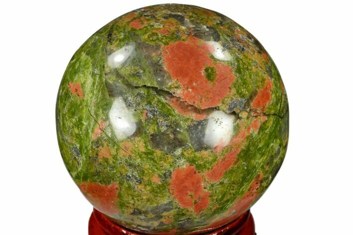 Polished Unakite Sphere - Canada #116121